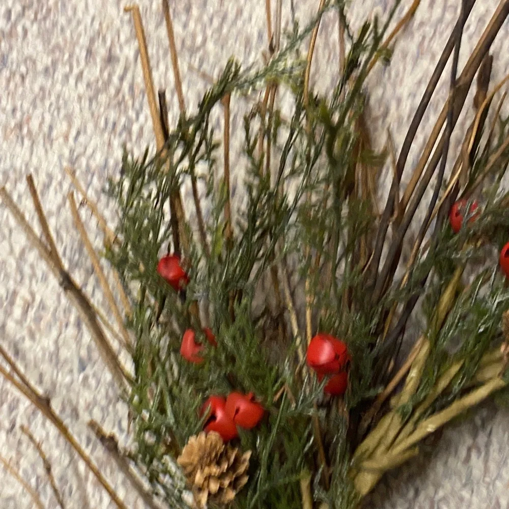 Festive Green and Red Holiday Wreath